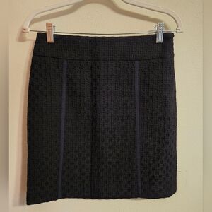LOFT Black Textured Pencil Skirt Size 0